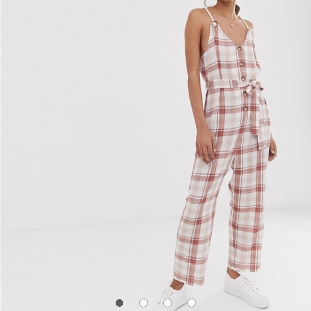 Plaid Jumpsuit